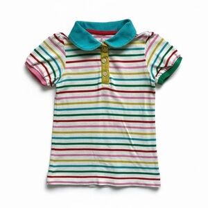 Mini Boden Kids Multicolor Striped Polo Shirt Size 7–8Y